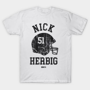 Nick Herbig Pittsburgh Helmet Font T-Shirt